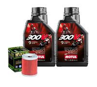 Kit Tagliando Olio Motul 300V2 10W50 Filtro Per YamahaYP400 R RA XMax 2013>2020