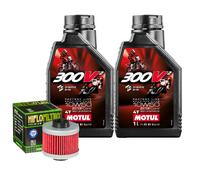 Kit Tagliando Olio Motul 300V2 10W50 Per Aprilia 125 Leonardo ST 1996>2005