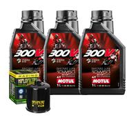 Kit Tagliando Olio Motul 300V2 10W50 Per Kawasaki Z400 ER400 D-KF LF 2019>2020