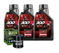 Kit Tagliando Olio Motul 300V2 10W50 Per Piaggio 300 Beverly Rst 4T-4V 2010>2015