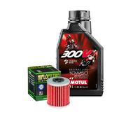 Kit Tagliando Olio Motul 300V2 10W50 Per SuzukiMotorcycle FL125 Address2010