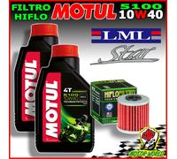 KIT TAGLIANDO OLIO MOTUL 5000 10W40 FILTRO LML STAR 150 CVT 4T 2012 2013 2014
