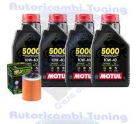 Kit Tagliando Olio Motul 5000 10W40 Filtro Per Aprilia RSV 1000 Mille1999>2004