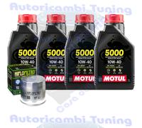 Kit Tagliando Olio motul 5000 10W40 + Filtro Per BMW R850 R Boxer 1999
