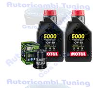 Kit Tagliando Olio Motul 5000 10W40 + Filtro Per Gilera ATV 250 Oregon 2007>2008