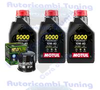 Kit Tagliando Olio Motul 5000 10W40 + Filtro Per Honda VT750 RS Shadow 2010>2013
