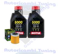 Kit Tagliando Olio Motul 5000 10W40 + Filtro Per Husqvarna TCX5102008>2011