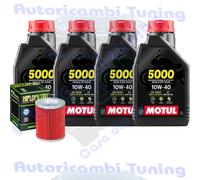 Kit Tagliando Olio Motul 5000 10W40 + Filtro Per Moto Morini 1200 Sport 2006>