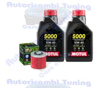 Kit Tagliando Olio Motul 5000 10W40 + Filtro Per Yamaha BW350 T1987