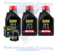 Kit Tagliando Olio Motul 5000 10W40 + Filtro Per Yamaha FZR600 R 1994>1999