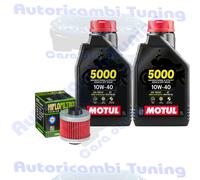Kit Tagliando Olio Motul 5000 10W40 Per Aprilia 150 Leonardo ST 1996>2005