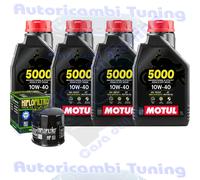Kit Tagliando Olio Motul 5000 10W40 Per Ducati 1260 Multistrada Grand tour 2020