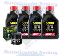 Kit Tagliando Olio Motul 5000 10W40 Per Honda XL1000 VA Varadero ABS2005>2013