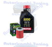 Kit Tagliando Olio Motul 5000 10W40 Per KawasakiMotorcycle KX250 F2004>2005