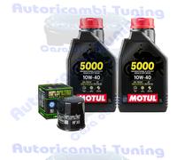 Kit Tagliando Olio Motul 5000 10W40 Per Polaris ATV 400 Sportsman 4x4 2001>2005