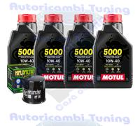 Kit Tagliando Olio Motul 5000 10W40 Per SuzukiATV LT-A700 X King Quad2005>2008