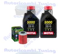 Kit Tagliando Olio Motul 5000 10W40 Per SuzukiMotorcycle RMX450 Z 2010>2013