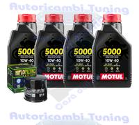 Kit Tagliando Olio Motul 5000 10W40 Per Triumph 600 TT2000>2005