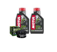 Kit Tagliando Olio Motul 5100 10W30 + Filtro Per Gilera 500 Nexus SP 2003>2015