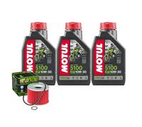 Kit Tagliando Olio Motul 5100 10W30 + Filtro Per Kawasaki KZ550 H1 H21982>1984