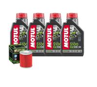 Kit Tagliando Olio Motul 5100 10W30 Filtro Per Moto Morini 1200 Granpasso 2006>