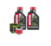 Kit Tagliando Olio Motul 5100 10W30 Per Aprilia 200 Scarabeo Rotax1999>2003