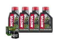 Kit Tagliando Olio Motul 5100 10W30 Per Honda CBR900 RR Fire Blade 2000>2001