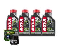 Kit Tagliando Olio Motul 5100 10W30 Per Kawasaki ZX600 ZX6-R Ninja 2009>2013