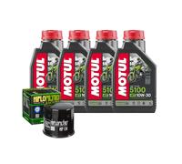 Kit Tagliando Olio Motul 5100 10W30 Per SuzukiATV LT-A700 X King Quad2005>2008