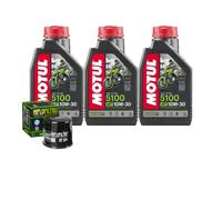 Kit Tagliando Olio Motul 5100 10W30 Per Yamaha YZF-R6 2C0 2006>2007