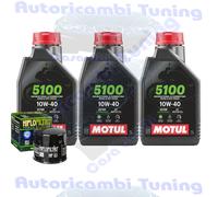 Kit Tagliando Olio Motul 5100 10W40 Filtro Per Cagiva 900 Grand Canyon 1990>1992