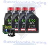 Kit Tagliando Olio Motul 5100 10W40 Filtro Per Ducati 620 Monster i.e. 2003>2006