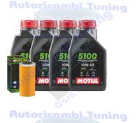 Kit Tagliando Olio Motul 5100 10W40 + Filtro Per Ducati 955 Panigale V2 2020