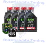 Kit Tagliando Olio Motul 5100 10W40 Filtro Per Honda CBF1000 F Travel 2007>2010