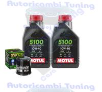 Kit Tagliando Olio Motul 5100 10W40 + Filtro Per Honda CBR250 RR-H J KMC51