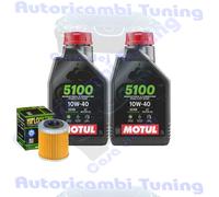 Kit Tagliando Olio Motul 5100 10W40 + Filtro Per Husqvarna TCX5102008>2011
