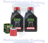 Kit Tagliando Olio Motul 5100 10W40 Filtro Per Kymco 300i Downtown ABS 2009>2016
