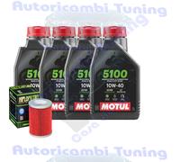 Kit Tagliando Olio Motul 5100 10W40 Filtro Per Moto Morini 1200 Granpasso 2006>