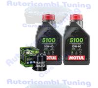 Kit Tagliando Olio Motul 5100 10W40 Filtro Per Piaggio 250 Vespa GT 60 2006>2008