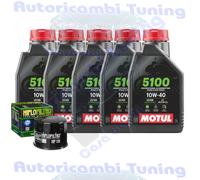 Kit Tagliando Olio Motul 5100 10W40 Filtro Per SuzukiGSF1250 S Bandit2007>2016