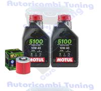 Kit Tagliando Olio Motul 5100 10W40 + Filtro Per Yamaha XV250 1995>1997