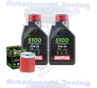 Kit Tagliando Olio Motul 5100 10W40 Filtro Per Yamaha YP400 R RA X-Max 2013>2020