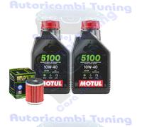 Kit Tagliando Olio Motul 5100 10W40 + Filtro Per YamahaMT125 ABS 5D72015>2019