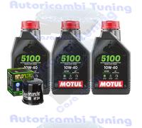 Kit Tagliando Olio Motul 5100 10W40 Per Honda NT700 V VA Deauville ABS 2006>2013