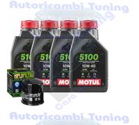 Kit Tagliando Olio Motul 5100 10W40 Per Honda VF750 S V45 Sabre RC07 1982>1983