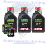 Kit Tagliando Olio Motul 5100 10W40 Per Honda VT1100 CT Shadow American 1998