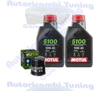 Kit Tagliando Olio Motul 5100 10W40 Per Kawasaki VN800 E1 E2 Drifter2001>2002