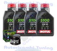 Kit Tagliando Olio Motul 5100 10W40 Per Yamaha XVS1300 V-Star Tourer 2007>2009