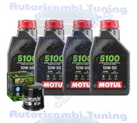 Kit Tagliando Olio Motul 5100 10W50 Per Honda XL1000 V-9 Varadero Comfort 2009