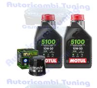 Kit Tagliando Olio Motul 5100 10W50 Per Kawasaki VN800 E1 E2 Drifter 2001>2002